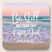 Ben nog steeds en weet dat ik God ben Bier Onderzetter (Voorkant)
