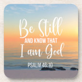 Ben nog steeds en weet dat ik God ben Bier Onderzetter (Voorkant)