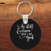 Ben nog steeds en weet dat ik God ben die 46 10 Ch Sleutelhanger (Voorkant)