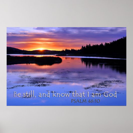 Ben nog steeds en weet dat ik God ben die 46:10 Po Poster (Voorkant)