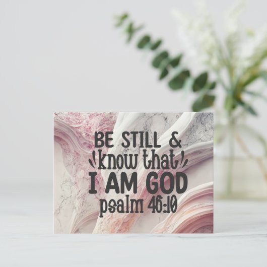 Ben nog steeds en weet dat ik God ben Feestdagenkaart (Staand voorkant)