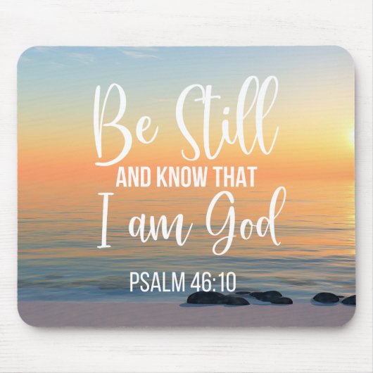 Ben nog steeds en weet dat ik God ben Muismat (Voorkant)