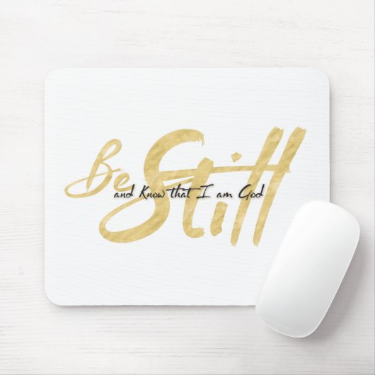 Ben nog steeds en weet dat ik God ben Muismat (Met muis)