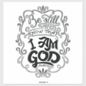Ben nog steeds en weet dat ik God ben, Psalm 46:10 Sticker (Vel)