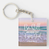 Ben nog steeds en weet dat ik God ben Sleutelhanger (Voorkant)