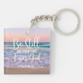 Ben nog steeds en weet dat ik God ben Sleutelhanger (Achterkant)