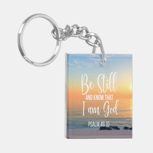 Ben nog steeds en weet dat ik God ben Sleutelhanger (Voorkant Links)