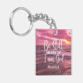 Ben nog steeds en weet dat ik God ben Sleutelhanger (Voorkant Links)