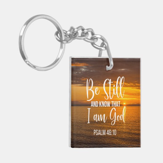 Ben nog steeds en weet dat ik God ben Sleutelhanger (Voorkant Links)