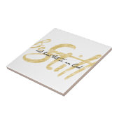 Ben nog steeds en weet dat ik God ben Tegeltje (Zijkant)