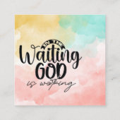 Ben nog steeds en weet dat ik God ben Vierkante Visitekaartje (Achterkant)