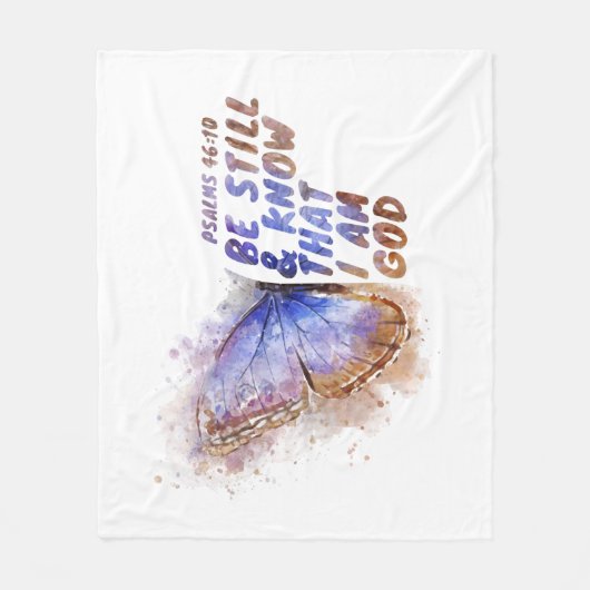 Ben nog steeds en weet dat ik God ben: Vrouwenvlin Fleece Deken (Voorkant)