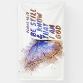 Ben nog steeds en weet dat ik God ben: Vrouwenvlin Spandoek (Verticaal)