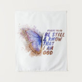 Ben nog steeds en weet dat ik God ben: Vrouwenvlin Wandkleed (Voorkant)