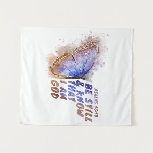 Ben nog steeds en weet dat ik God ben: Vrouwenvlin Wandkleed (Voorkant (horizontaal))