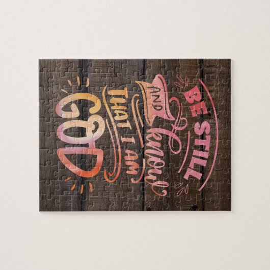 Ben nog steeds en weet dat ik God Christelijke Bij Legpuzzel (Horizontaal)