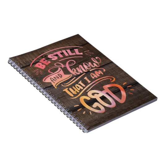 Ben nog steeds en weet dat ik God Christelijke Bij Notitieboek (Rechterzijde)