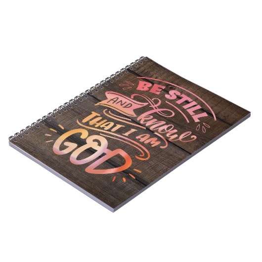 Ben nog steeds en weet dat ik God Christelijke Bij Notitieboek (Linkerzijde)