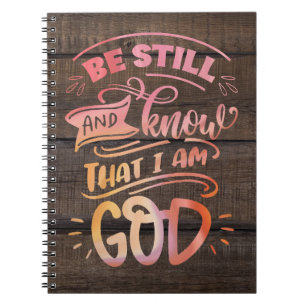 Ben nog steeds en weet dat ik God Christelijke Bij Notitieboek