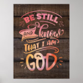 Ben nog steeds en weet dat ik God Christelijke Bij Poster (Voorkant)