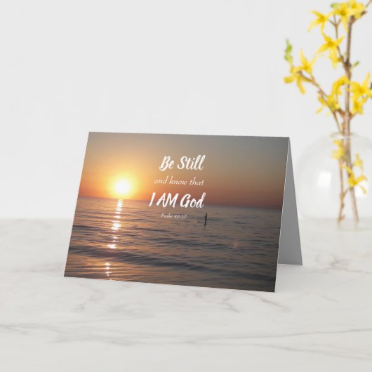 Ben nog steeds en weet dat ik God Wenskaart ben Kaart (Gele Bloem)