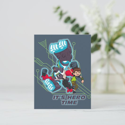 Ben & Omni-Enhanced Vier Wapens - Het is de tijd v Uitnodiging Briefkaart (Staand voorkant)