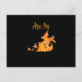 Ben op echt vuur briefkaart