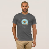 BEN-peptide, Bij-8 met aangepaste tekst, donker T-shirt (Voorkant volledig)