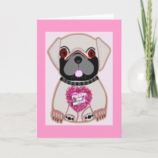 Ben Pug van de Mijn! Feestdagen Kaart (Voorkant)