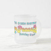 Ben Sherman's Show van de 'Peace & Love Sunday' Matglas Koffiemok (Voorkant rechts)