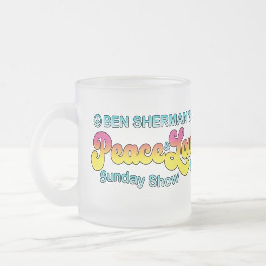Ben Sherman's Show van de 'Peace & Love Sunday' Matglas Koffiemok (Links)