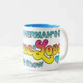 Ben Sherman's Show van de 'Peace & Love Sunday' Tweekleurige Koffiemok (Voorkant rechts)