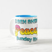 Ben Sherman's Show van de 'Peace & Love Sunday' Tweekleurige Koffiemok (Voorkant links)
