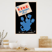 Ben Sind aan de Club van Boeken - WPA Poster (Keuken)