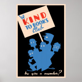 Ben Sind aan de Club van Boeken - WPA Poster