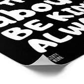 "BEN SOORT... ALTIJD" POSTER (Hoek)