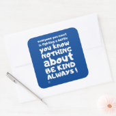 "BEN SOORT... ALTIJD!" VIERKANTE STICKER (Envelop)