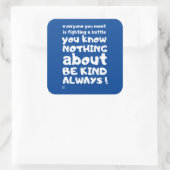 "BEN SOORT... ALTIJD!" VIERKANTE STICKER (Tas)