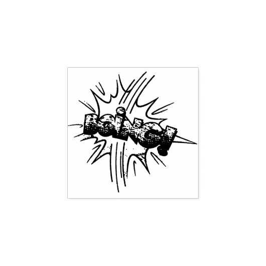 BEN!  stripboek Steampunk Pop Rubberstempel (Afrduk)