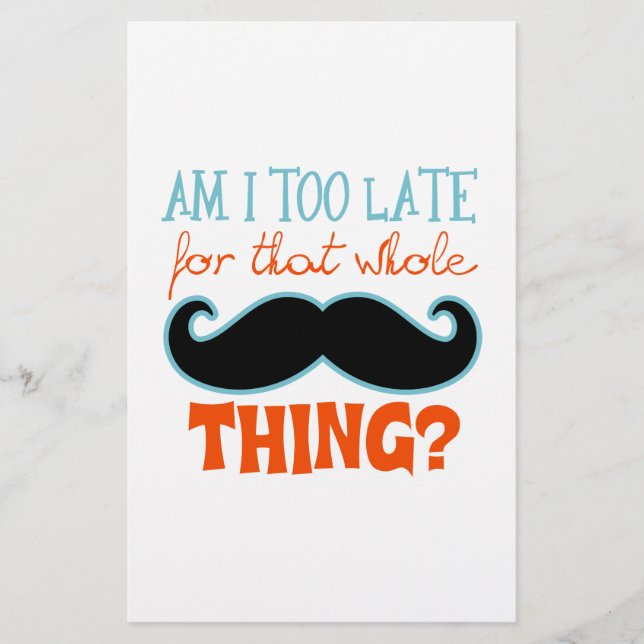 Ben te laat Mustache (Voorkant)