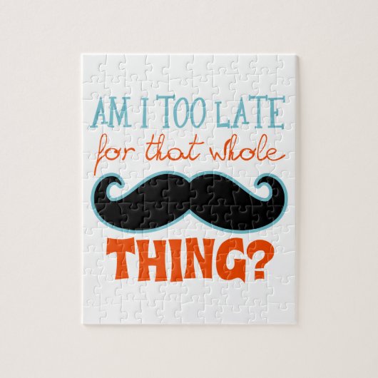 Ben te laat Mustache Legpuzzel (Verticaal)