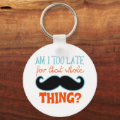 Ben te laat Mustache Sleutelhanger (Voorkant)