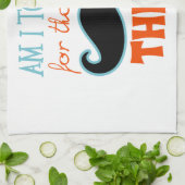 Ben te laat Mustache Theedoek (Gevouwen)