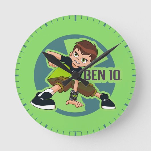 Ben Tennyson Omnitrix Graphic Ronde Klok (Voorkant)