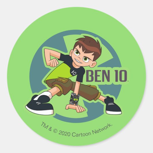 Ben Tennyson Omnitrix Graphic Ronde Sticker (Voorkant)