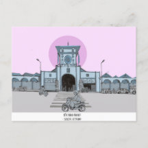 Ben Thanh Market Saigon Vietnam Illustratie