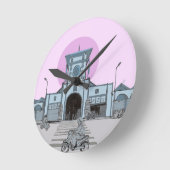 Ben Thanh Market Saigon Vietnam Illustratie Ronde Klok (Hoek)