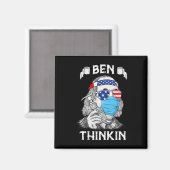 Ben Thinkin 4th of July Fun Benjamin Franklin Patr Magneet (Voorkant / Achterkant)