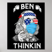 Ben Thinkin 4th of July Fun Benjamin Franklin Patr Poster (Voorkant)