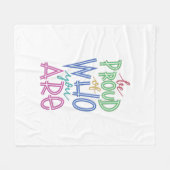 ben trots op wie je bent fleece deken (Voorkant (Horizontaal))